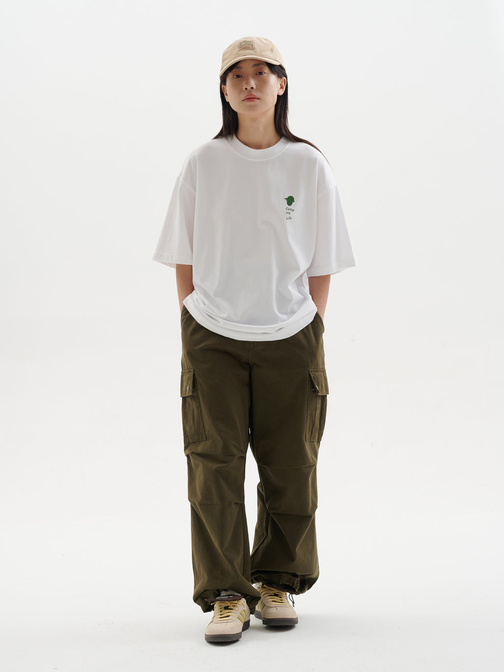 BUTTBILL Camping debris double yarn Japanese Tee