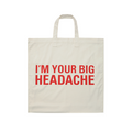 HEADACHE Alphabet Print Casual Canvas Bag