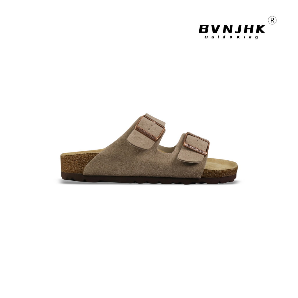 OQ X BVNJHK Leather Platform Lazy Sandals