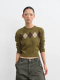 LINY LIBERTY Vintage Diamond-knit Sweater