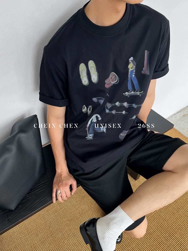 CHEIN CHEN Mustang Spirit 400g Breathable Oversized Tee