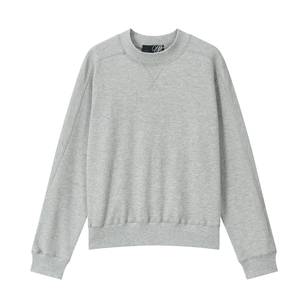 VLABMADE Waffle Knit 300g Wrinkle-Resistant Cropped Sweatshirt