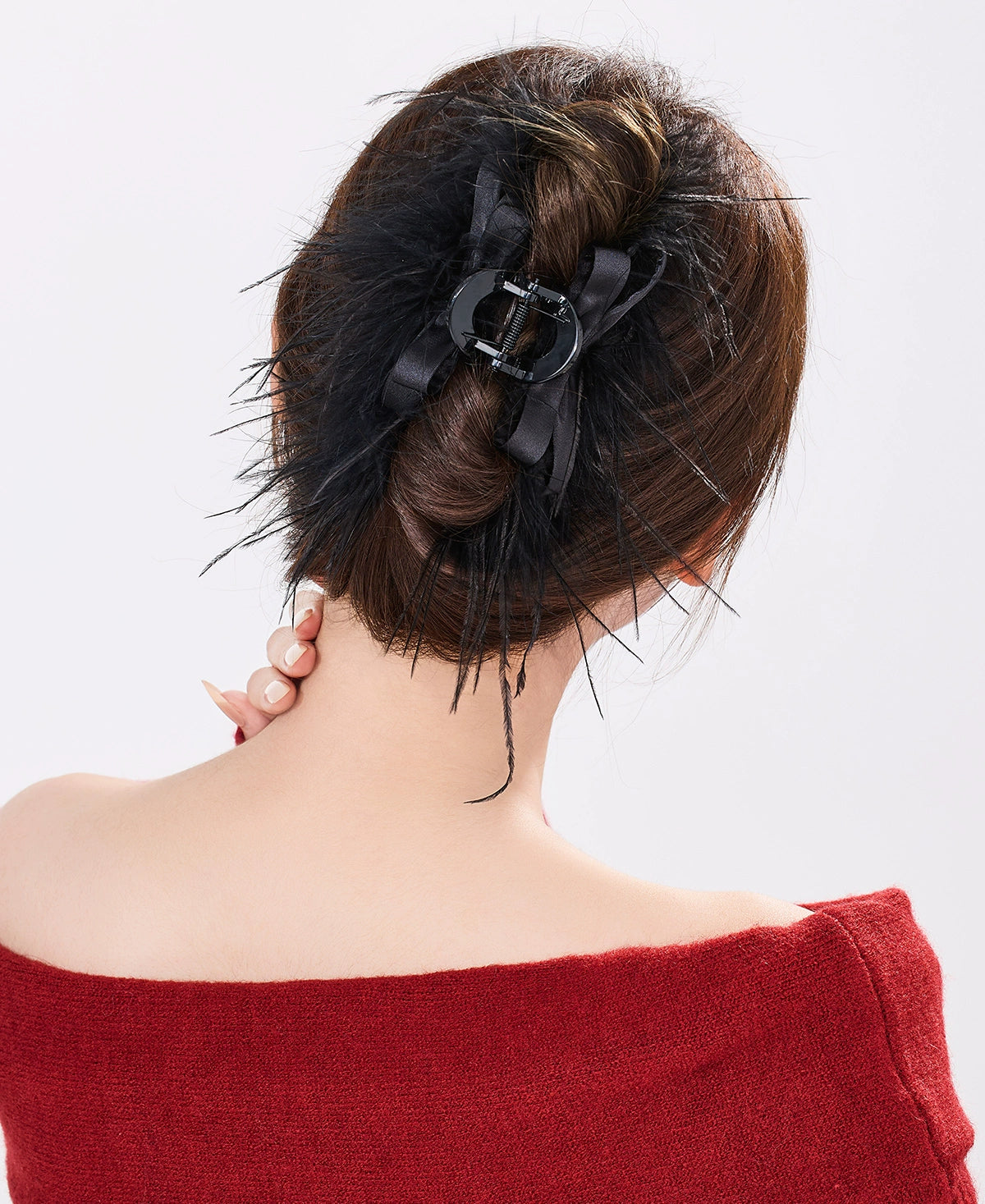 DODOGOGO Feather Bow Clip