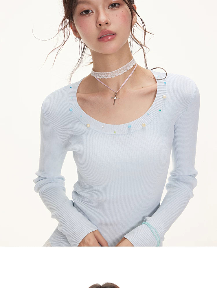 Imone Skinny Knitted Crew Neck Long Sleeve