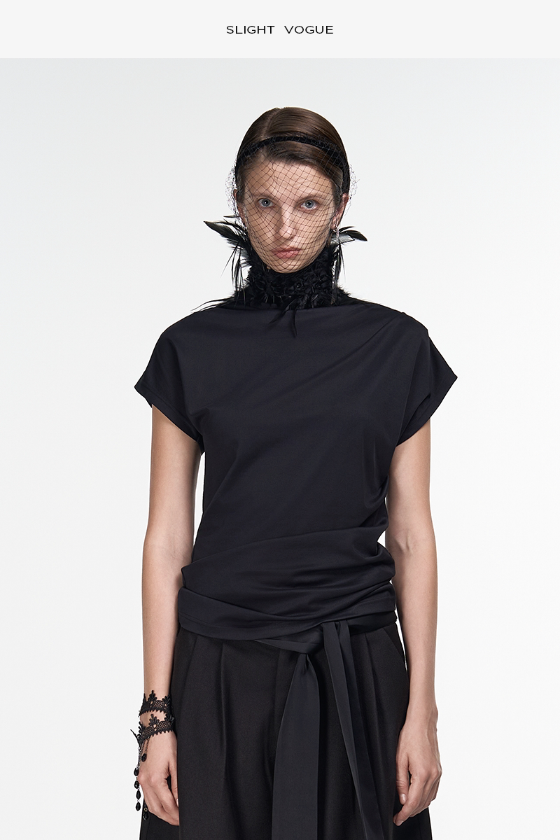 Slight Vogue Slim-Fit Breathable Asymmetric Tee