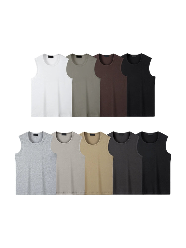 PLUS NO LOGO Stretch Sports Fitness Slim Fit Vest