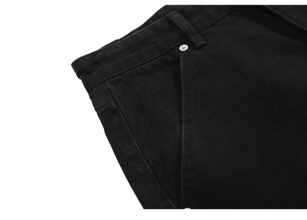 No E Mosen Plaid Stud Baggy Jeans