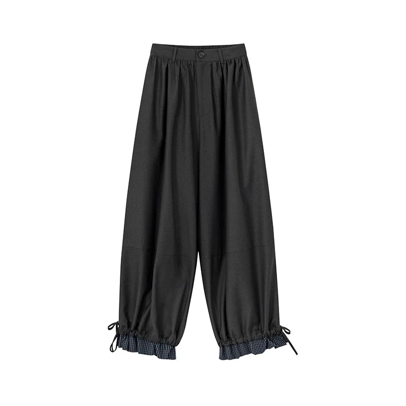 KANO High-Waist Wide-Leg Lantern Pants