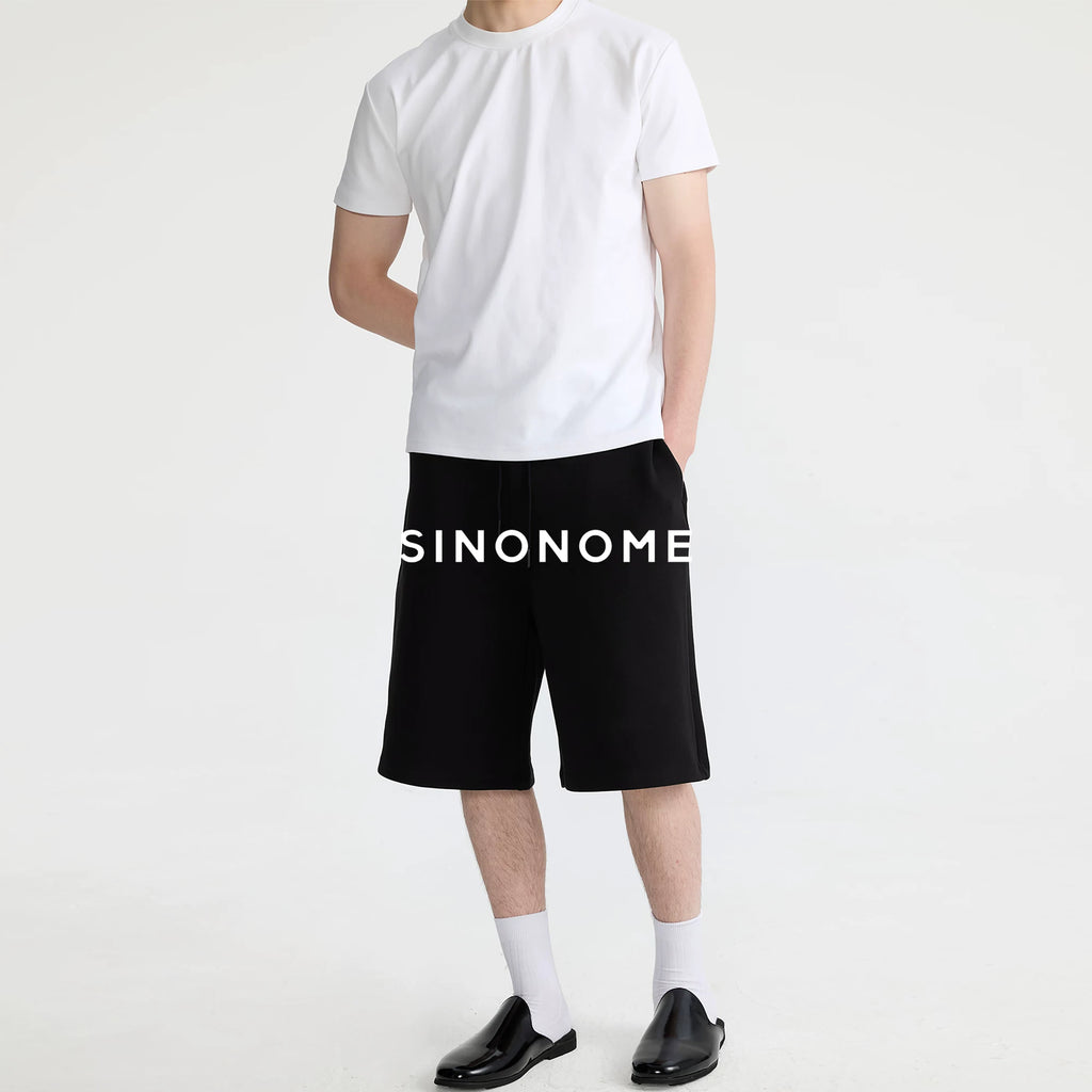 SINONOME Air-Layer 400g Relaxed Wide-Leg Sweat Shorts