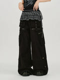 Girlyhalo Casual Versatile Plaid Fart Curtain