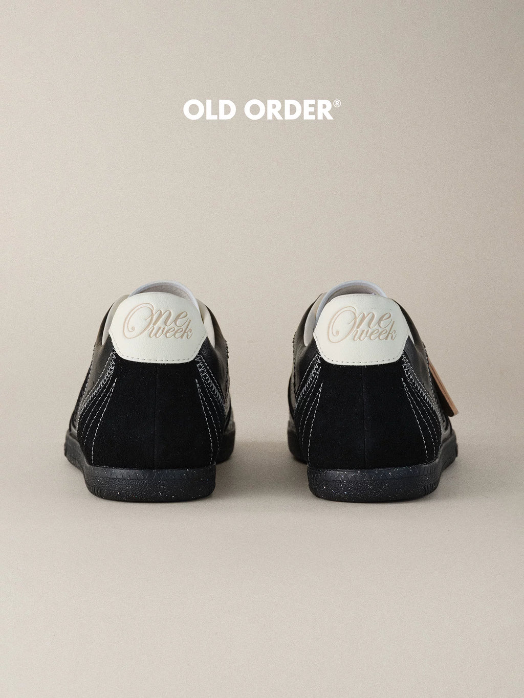 OLD ORDER Leather Lace-Up Retro Trainer