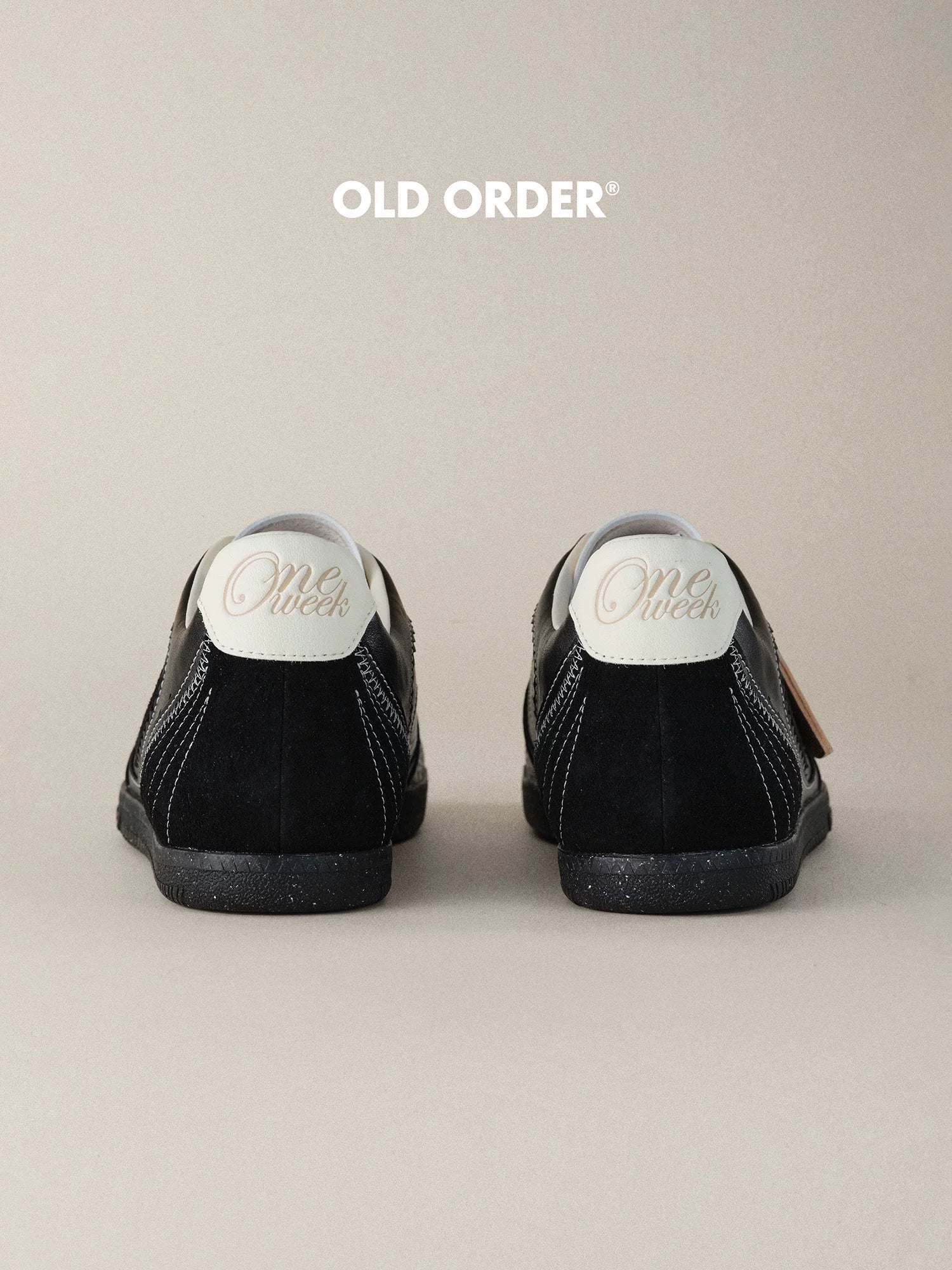 OLD ORDER Leather Lace-Up Retro Trainer