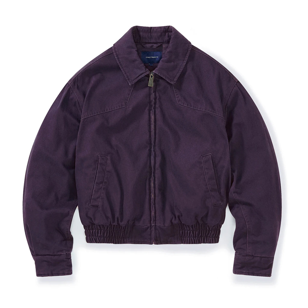 714Street Vintage MA1 Bomber Jacket Washed Cinched-Waist Cropped