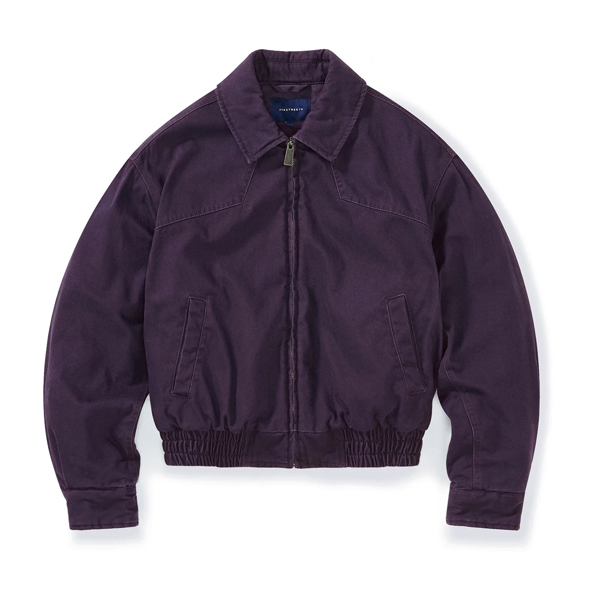 714Street Vintage MA1 Bomber Jacket Washed Cinched-Waist Cropped