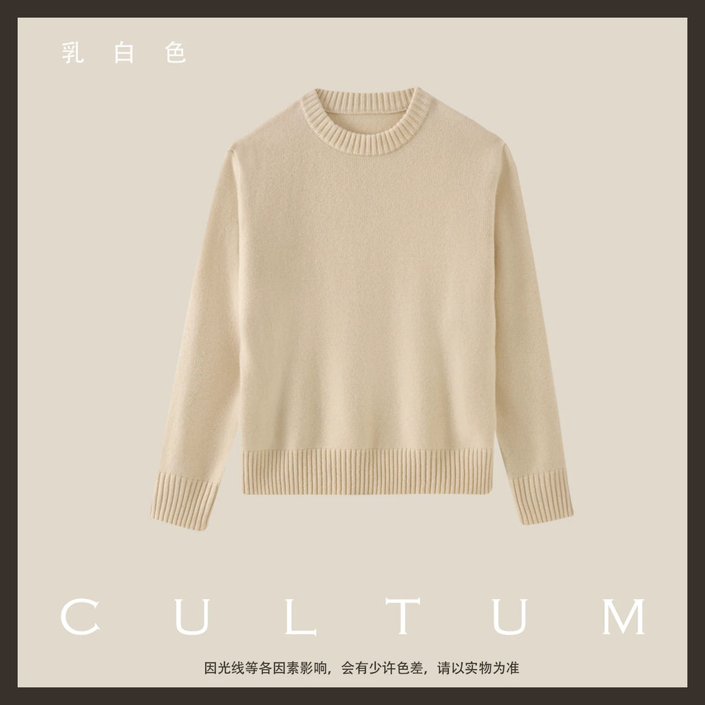 CULTUM 100% Merino Wool 620g Warm Relaxed Crewneck Sweater