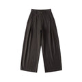 LR Single Pleated Diagonal Pocket Elegant Casual Trousers