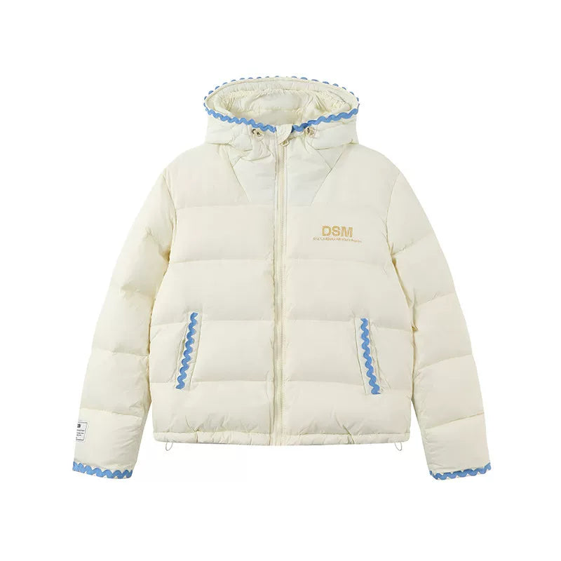 DONSMOKE Shell Embroidery 180g Down Hooded Jacket