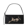 COSTUSTOOT Black Faux Leather Shoulder Bag - Zip Top
