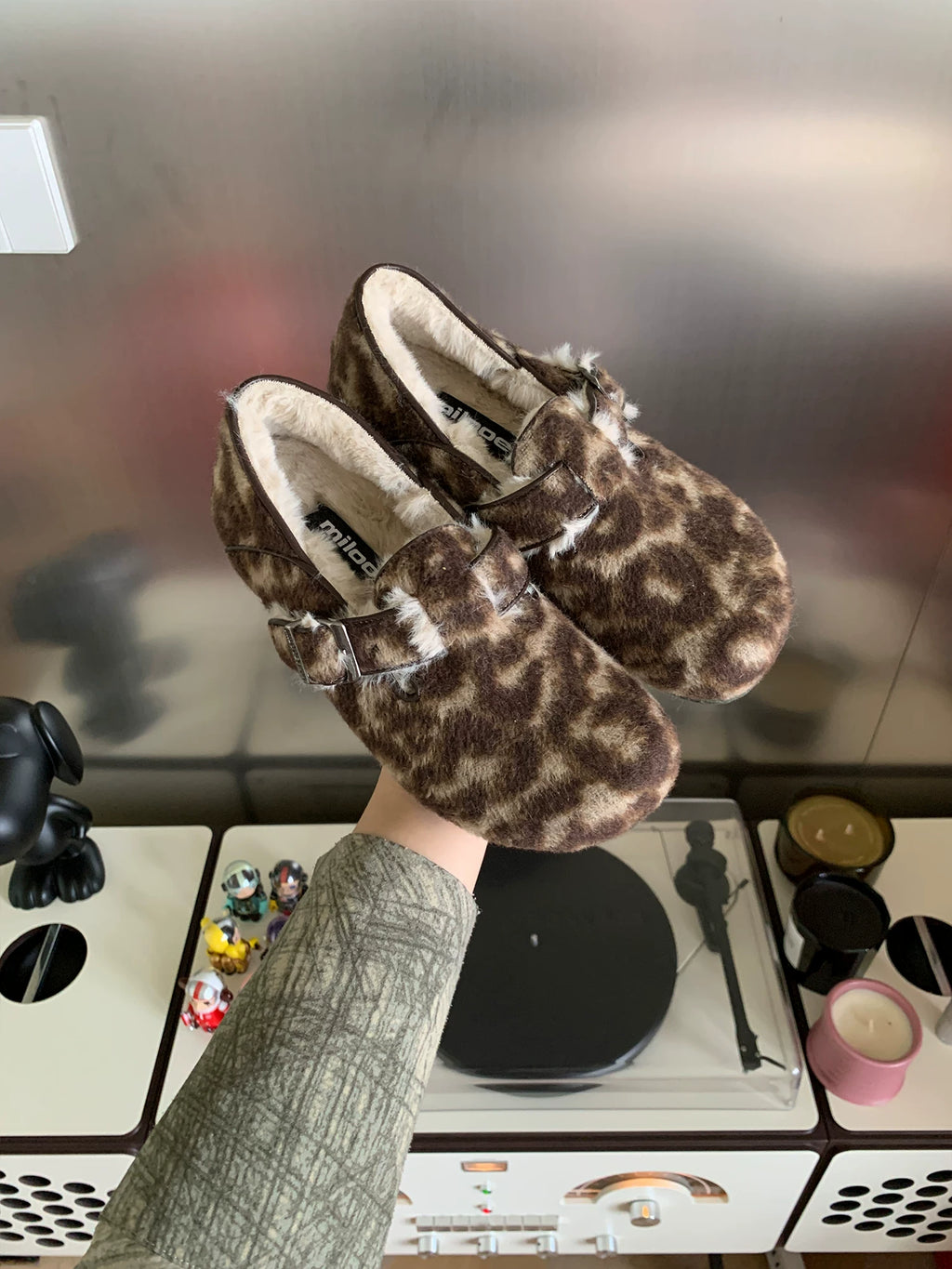 MILOOEY Fur-Lined Sheepskin Slip-On Loafers