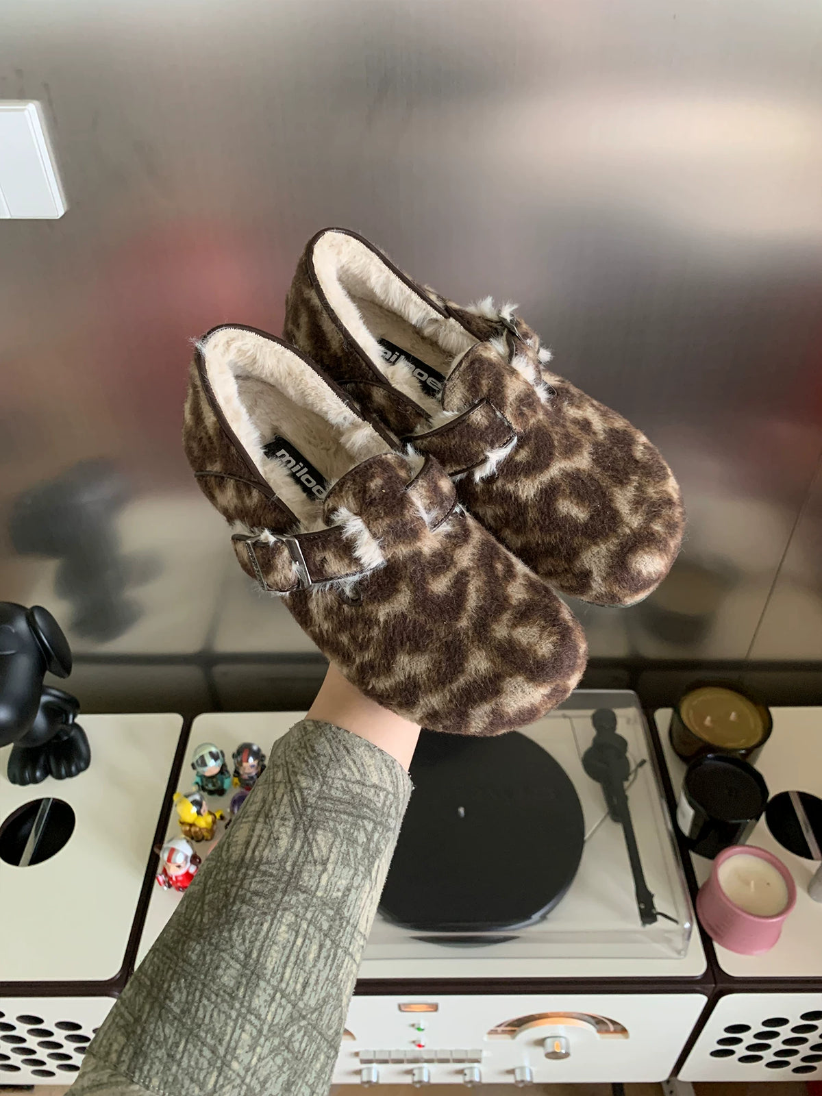 MILOOEY Fur-Lined Sheepskin Slip-On Loafers