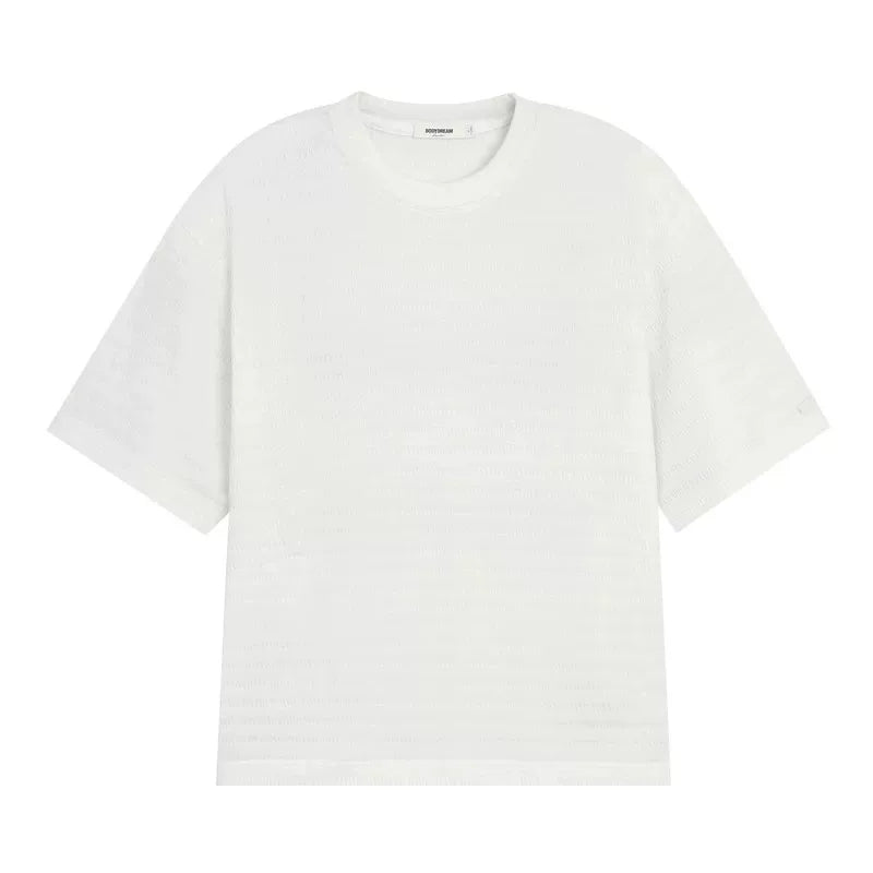 BODYDREAM Snake Bone Pattern Loose Drop-Shoulder Knit Tee
