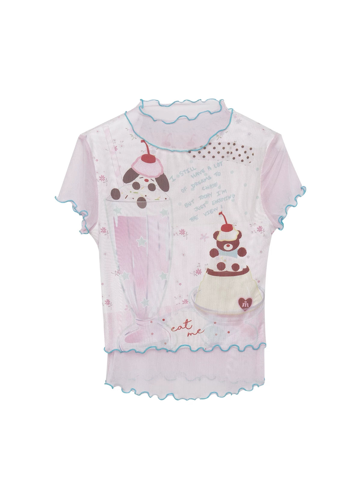 MASOOMAKE Printed Mesh Slim-Fit Tee