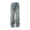 YADcrew Retro Cat Beard Loose Casual Jeans