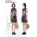 YEDM Goldfish in Water Fitted Cheongsam Dress