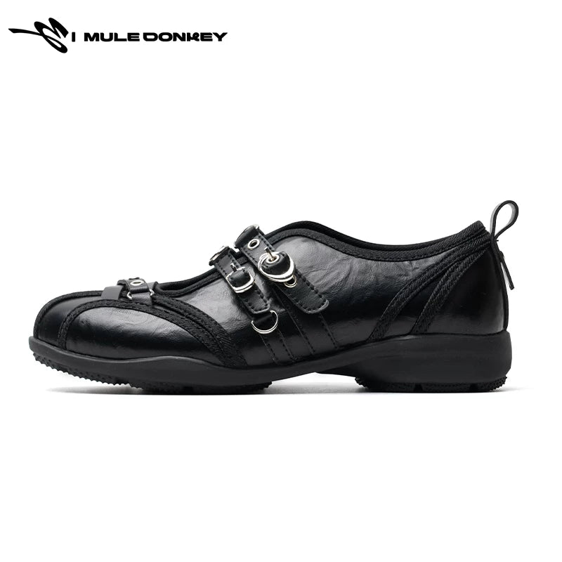 Donkey Rivet Flat Shoes
