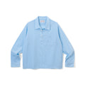 SUPERTOFU Linen Blend Plaid Half-Open Collar Long-Sleeve Shirt