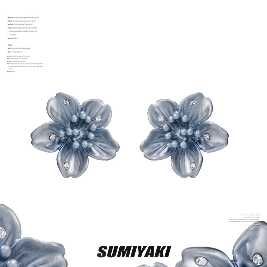 SUMIYAKI Sakura Three-dimensional Flower Earrings