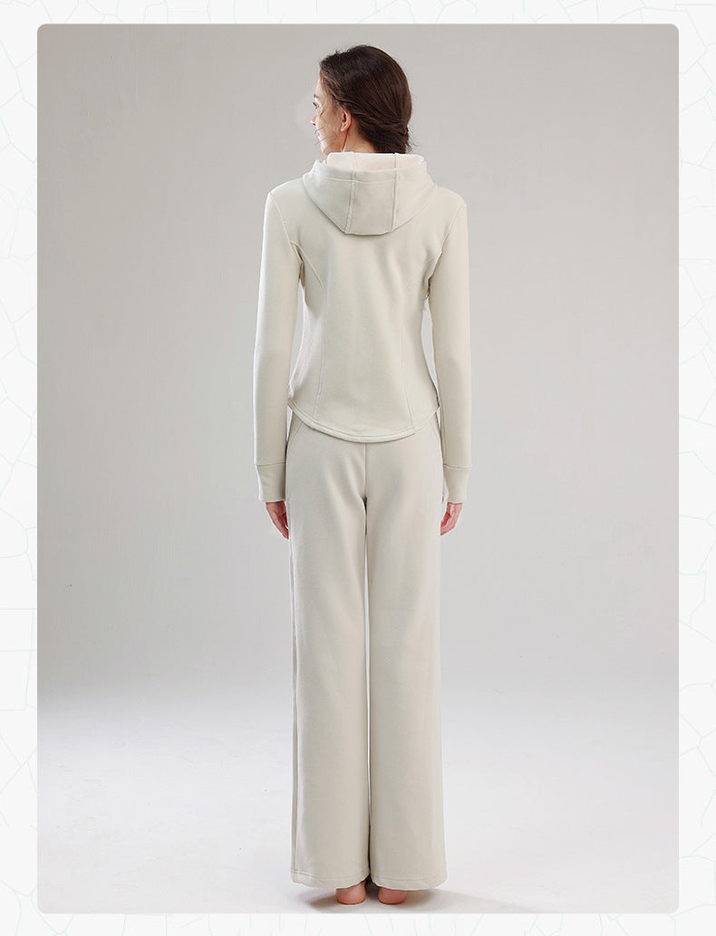 TIANQINGSE Thickened Integrated Fleece Sports Cashmere Set