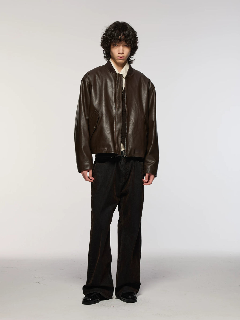Azure Lisseur Vintage Leather Jacket