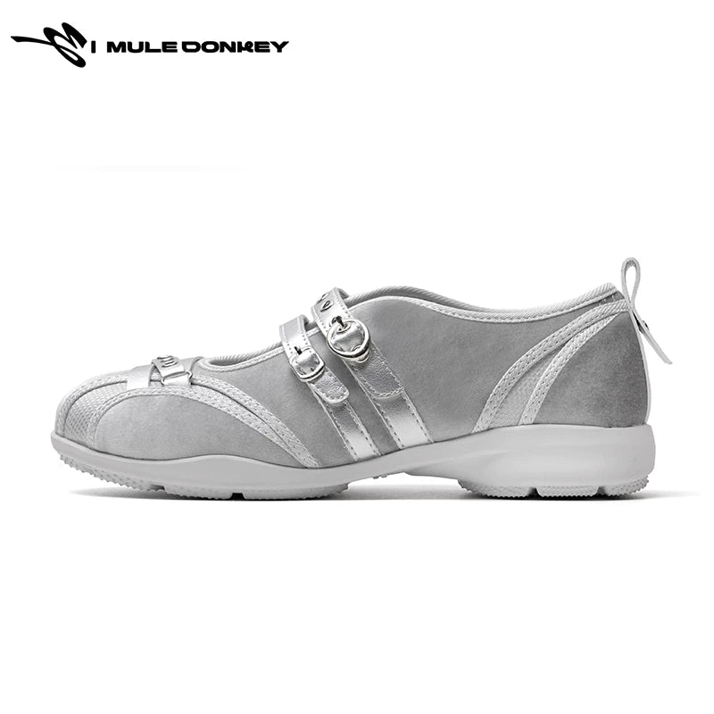 Donkey Shallow Rivet Sports Small Leather Shoes