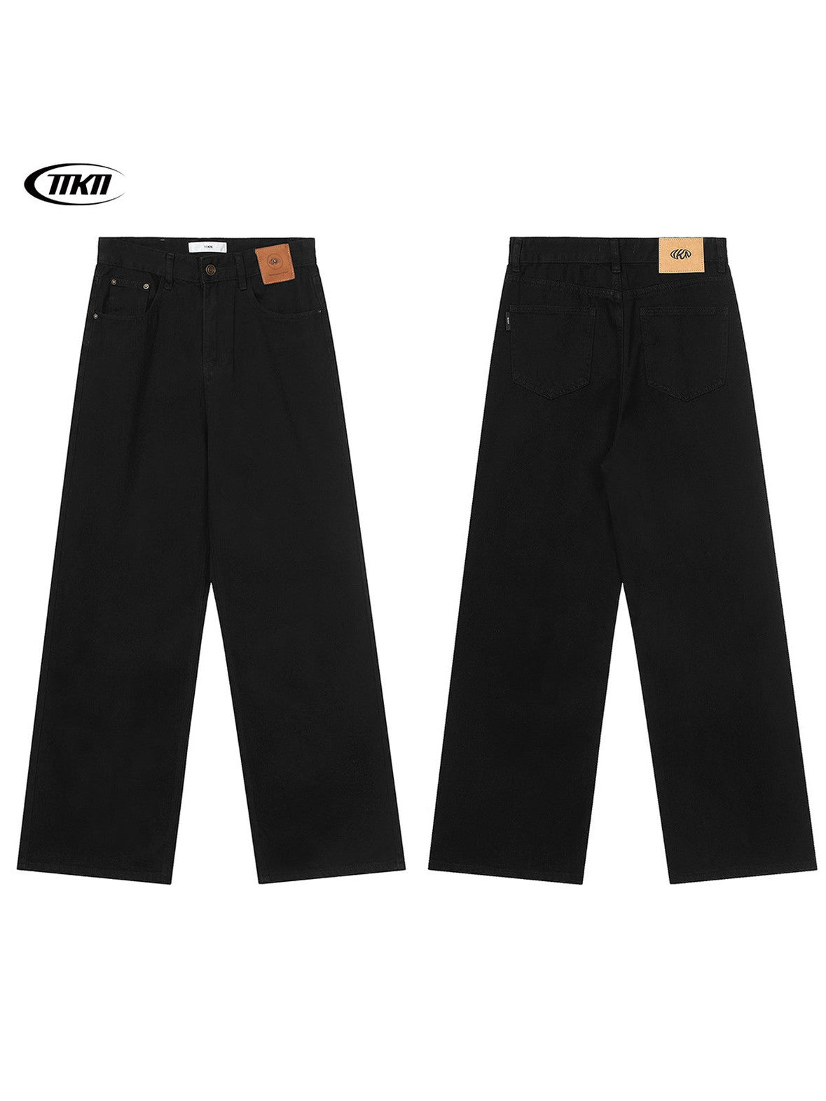 11KN Thin Slim Straight Pants Oversize Drape Jeans