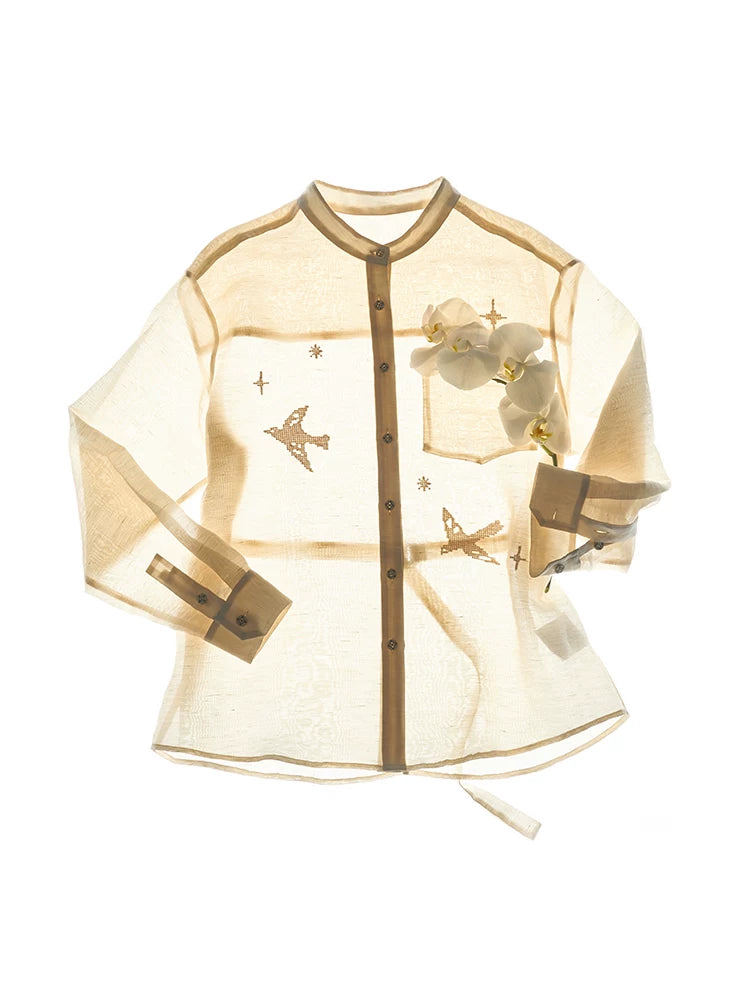 AnnoMundi Genesis Sheer Breathable Linen Oversized Shirt