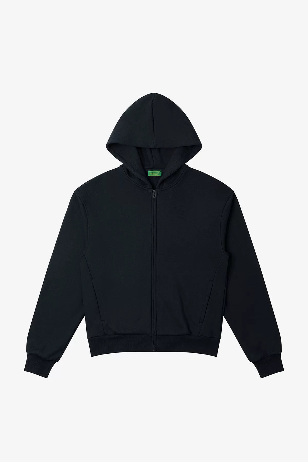 NO LOGO 400g Brushed Fleece Loose Fit Zip-Up Hoodie
