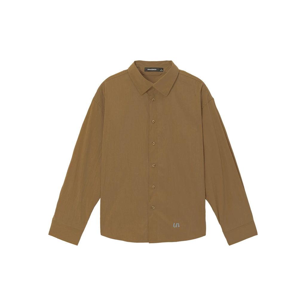 Unvesno Relaxed Washed Lyocell Long-Sleeve Shirt