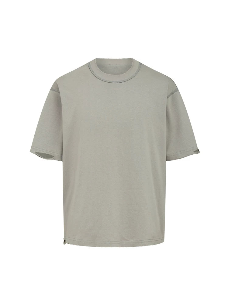 TAICHIISM Distressed Boxy Cropped Tee