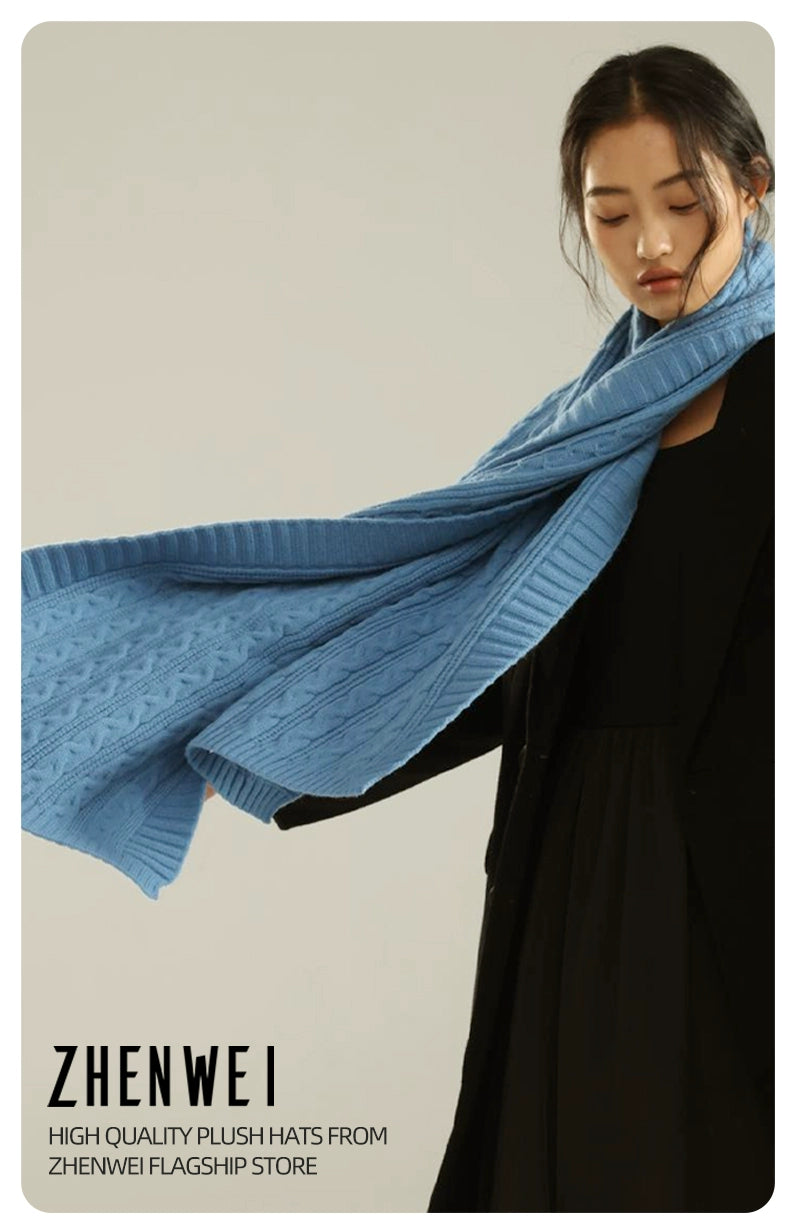 ZHENWEI Knitted Scarf Enlarged and Widened Scarf