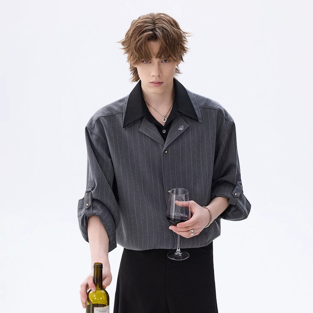 CHOR Premium Striped Fake Two Shirt