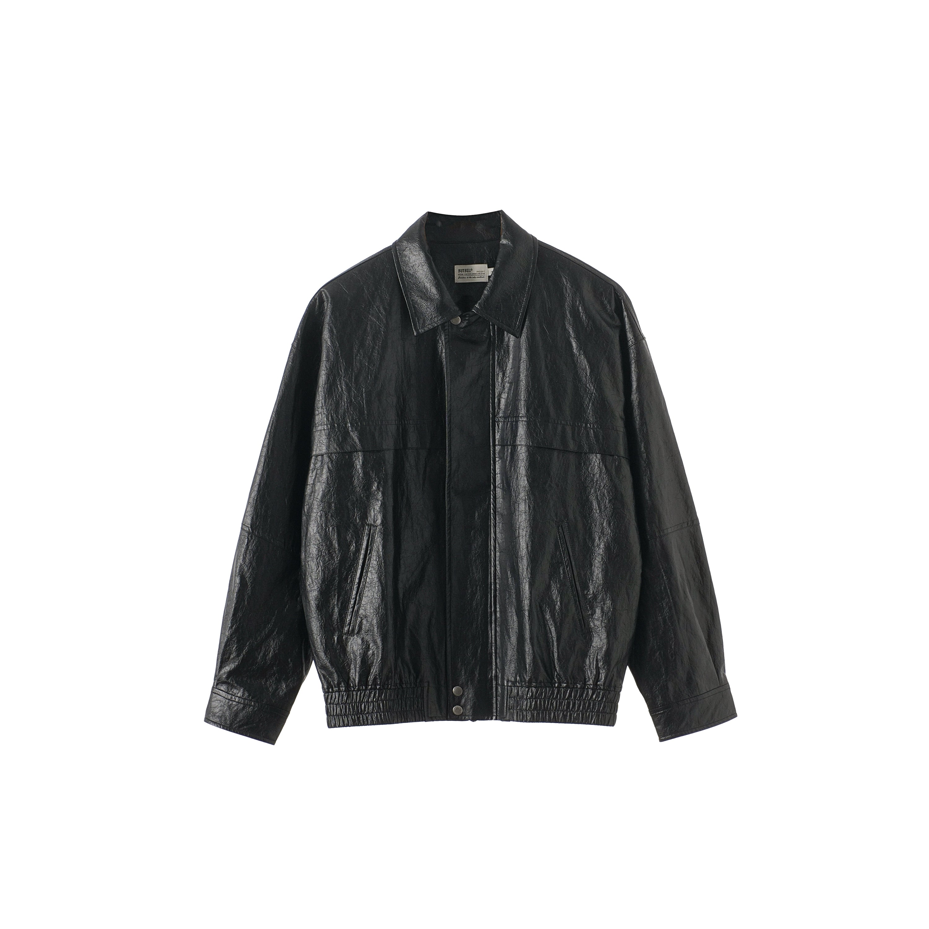 BUTTBILL Make Old Casual Vintage Leather Jacket