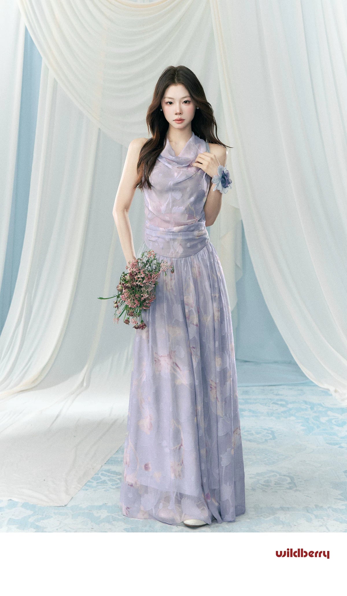 Wildberry Floral Waist Neck Dress