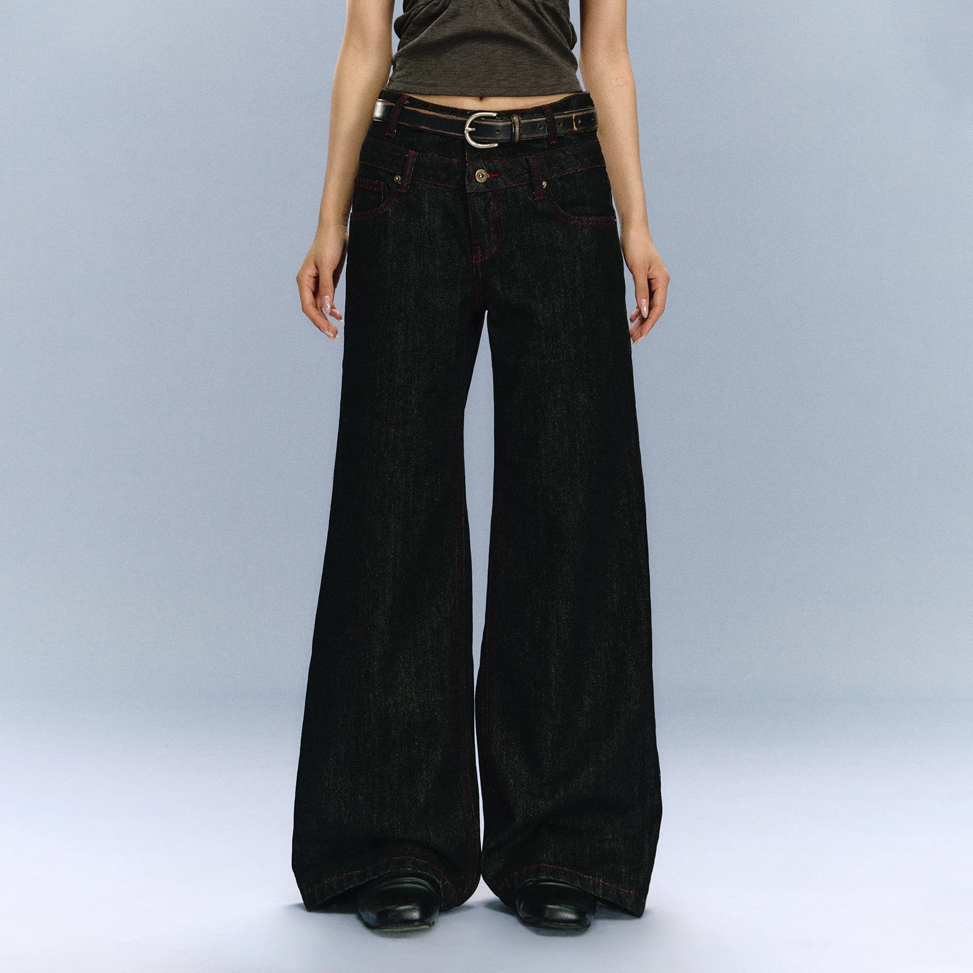 Ariseism Baggy Wide-leg Jeans