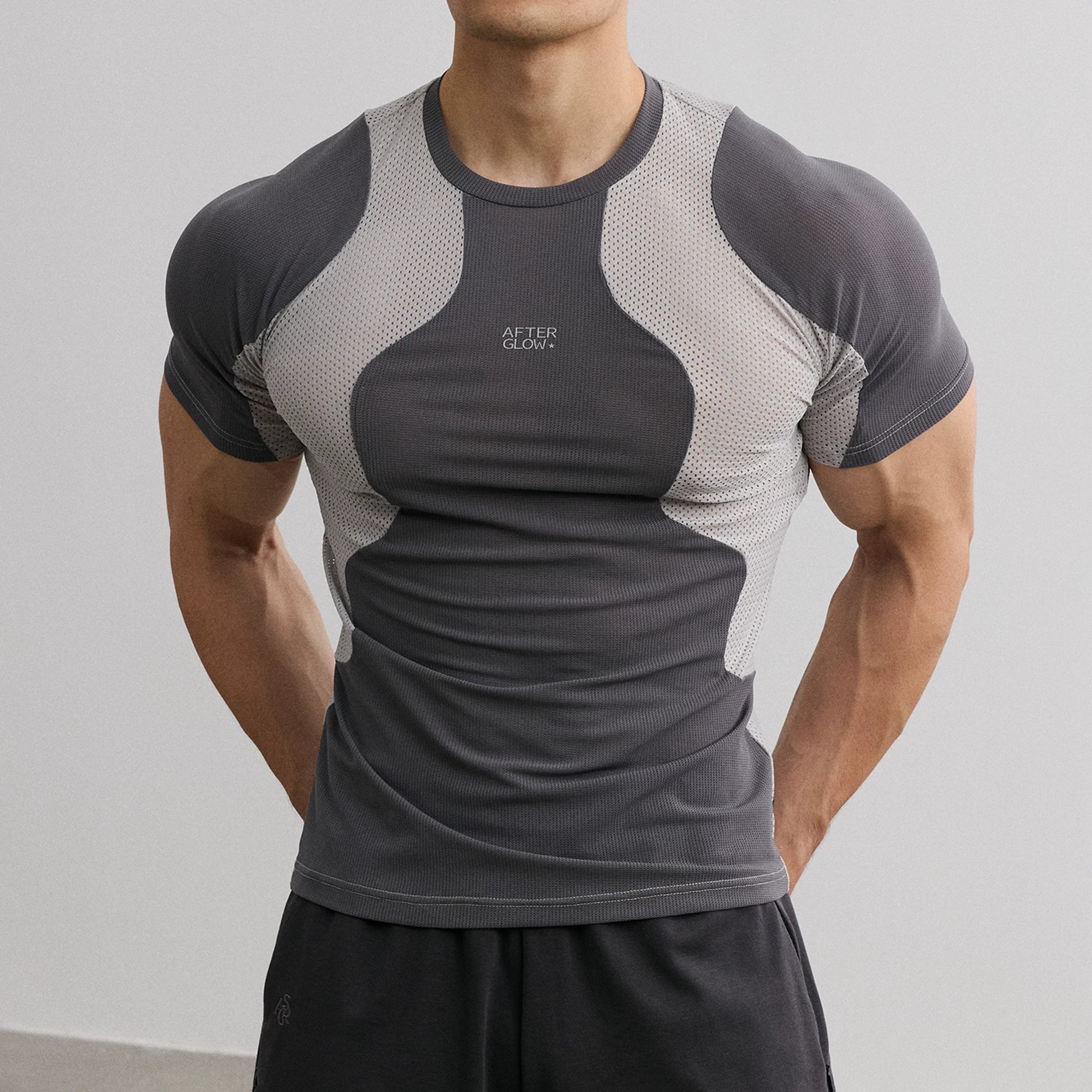 AFTERGLOW Color-Block 180g Quick-Dry Fitted Tee