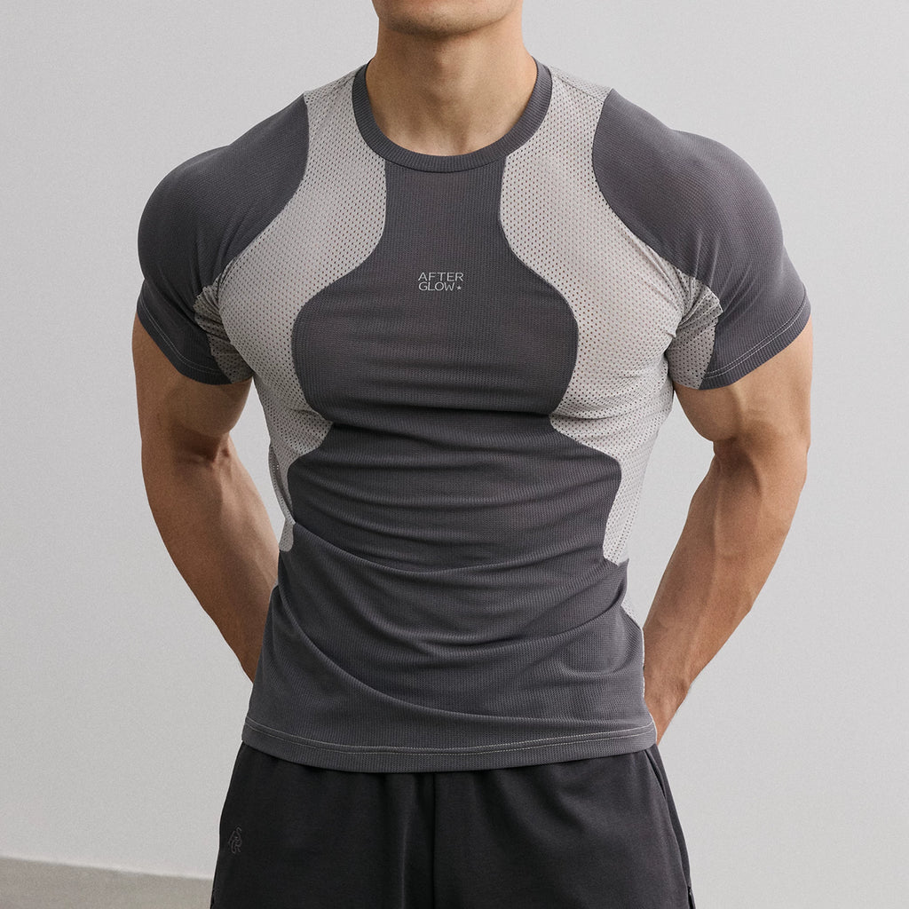 AFTERGLOW Color-Block 180g Quick-Dry Fitted Tee