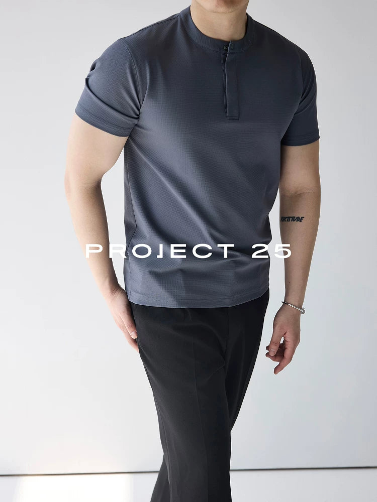 PROJECT 25 Cool-Touch Quick-Dry Slim-Fit Henley Tee