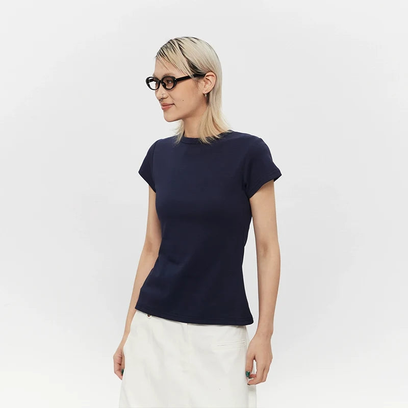 (Clearance) AIRHOOD Casual Slim-fit Front Shoulder Tee