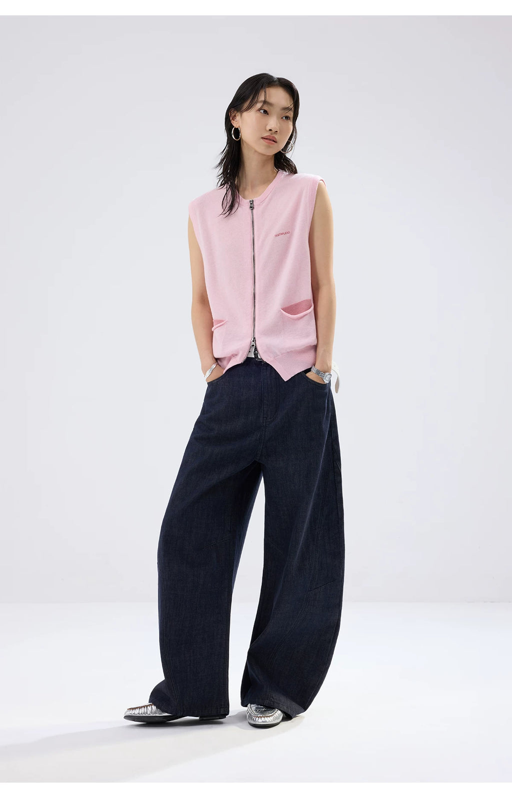 Sameuoo Embroidered Casual Woolen Vest