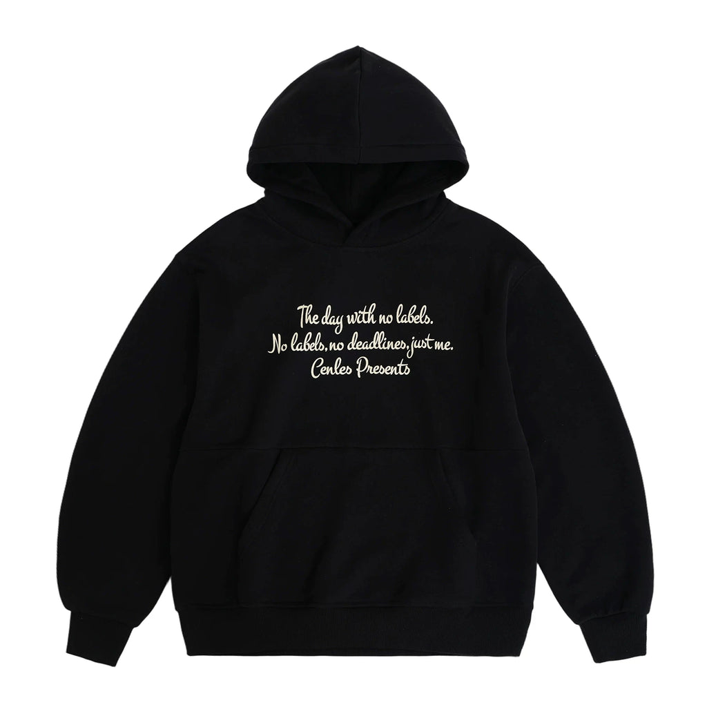 CENLES No Label Day 380g Warm Drop-Shoulder Hoodie
